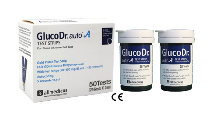 Gluco Dr A Auto ტესტ-ჩხირები, 50 ცალი