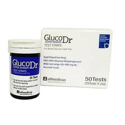 Gluco Dr Super Sensor ტესტ-ჩხირები, 50 ცალი